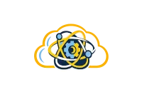 Gear surrounded by an atom